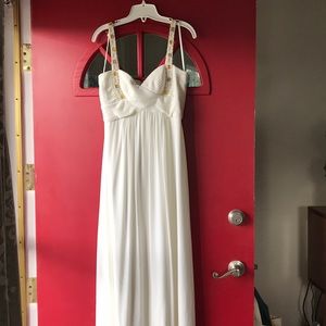 BCBGMAXAZRIA white empire waisted dress